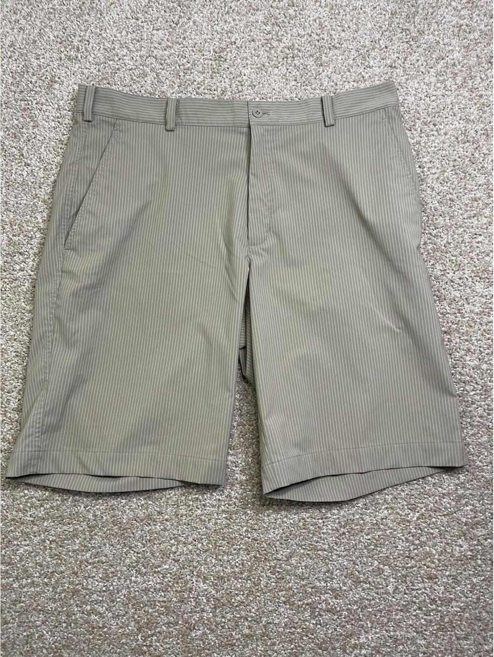 Nike Golf Shorts‎ Mens 36 Tan Brown Dri-Fit Tech Texture Weave Flex Performance